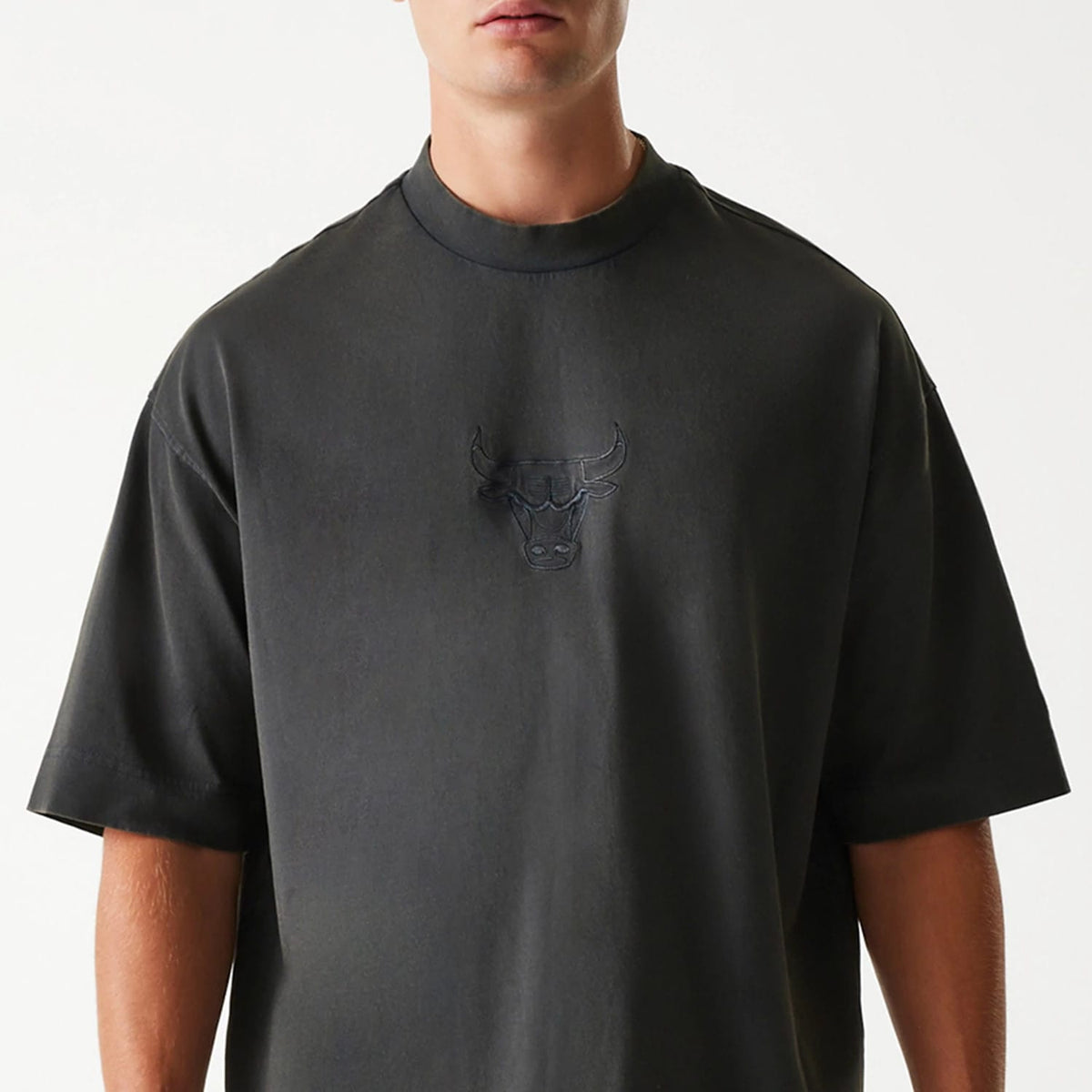 Chicago Bulls NBA Washed Grey Box T-Shirt-klyvox