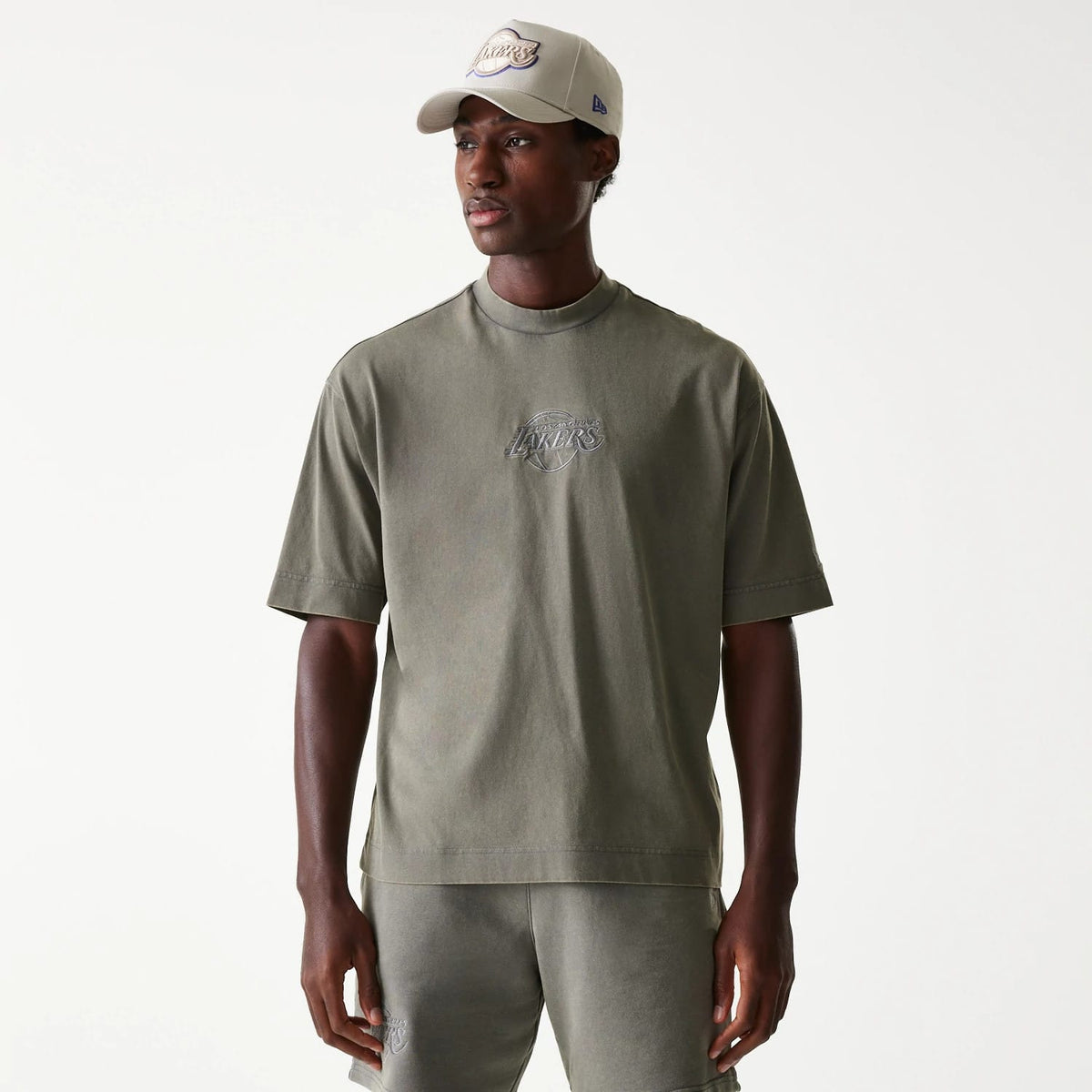 LA Lakers NBA Washed Grey Box T-Shirt-klyvox