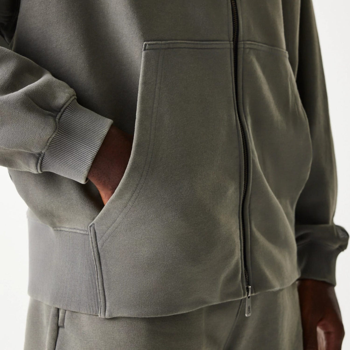LA Lakers NBA Washed Grey Full Zip Hoodie-klyvox