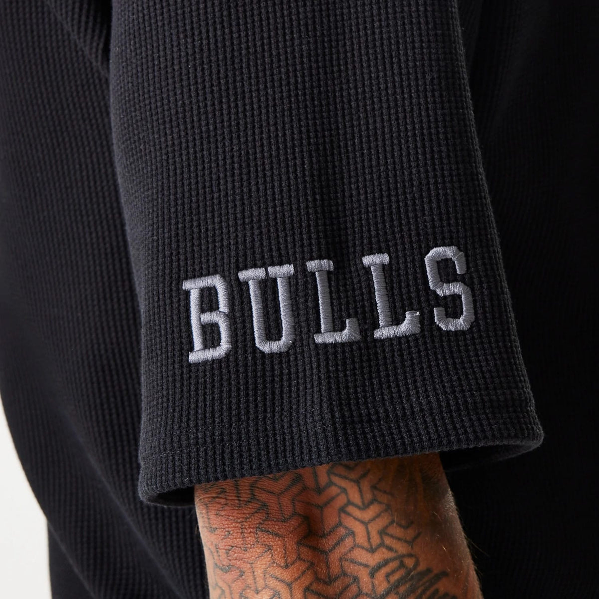 Chicago Bulls NBA Waffle Black Oversized T-Shirt-klyvox