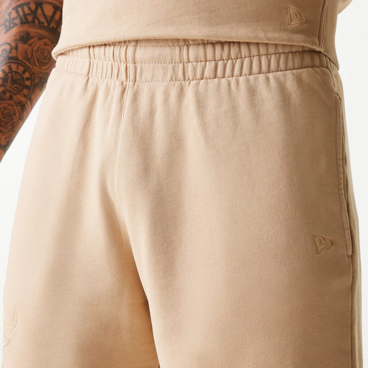 Chicago Bulls NBA Washed Beige Shorts-klyvox