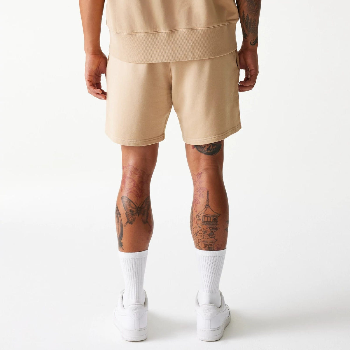 Chicago Bulls NBA Washed Beige Shorts-klyvox