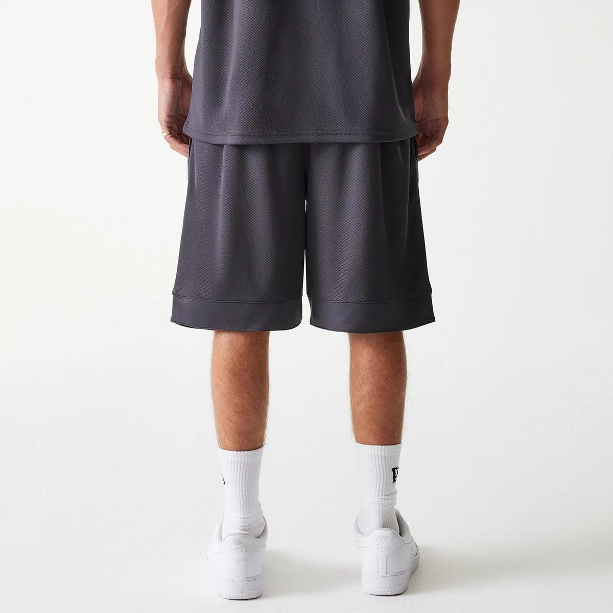Chicago Bulls NBA Tonal Dark Grey Mesh Shorts-klyvox