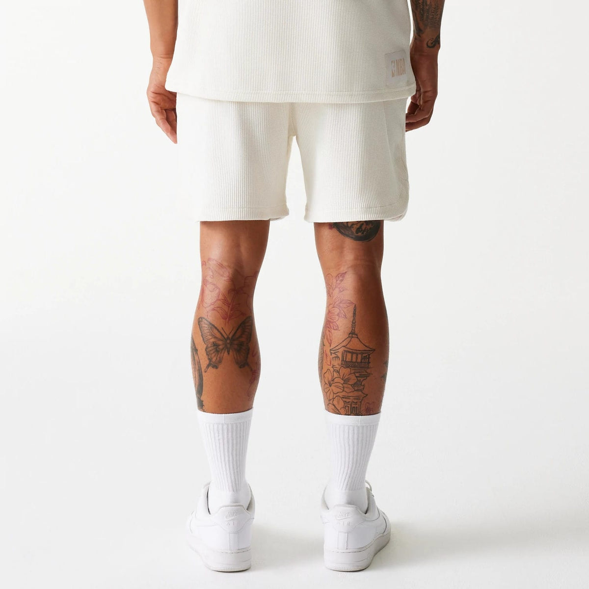 Boston Celtics NBA Waffle Open White Shorts-klyvox