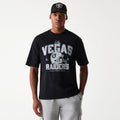 Las Vegas Raiders NFL Helmet Black Oversized T-Shirt-klyvox