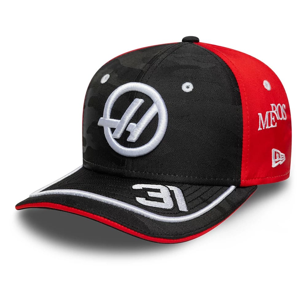 MoneyGram Haas F1 Youth Replica Esteban Ocon Black 9SEVENTY Stretch Snap Adjustable Cap-klyvox