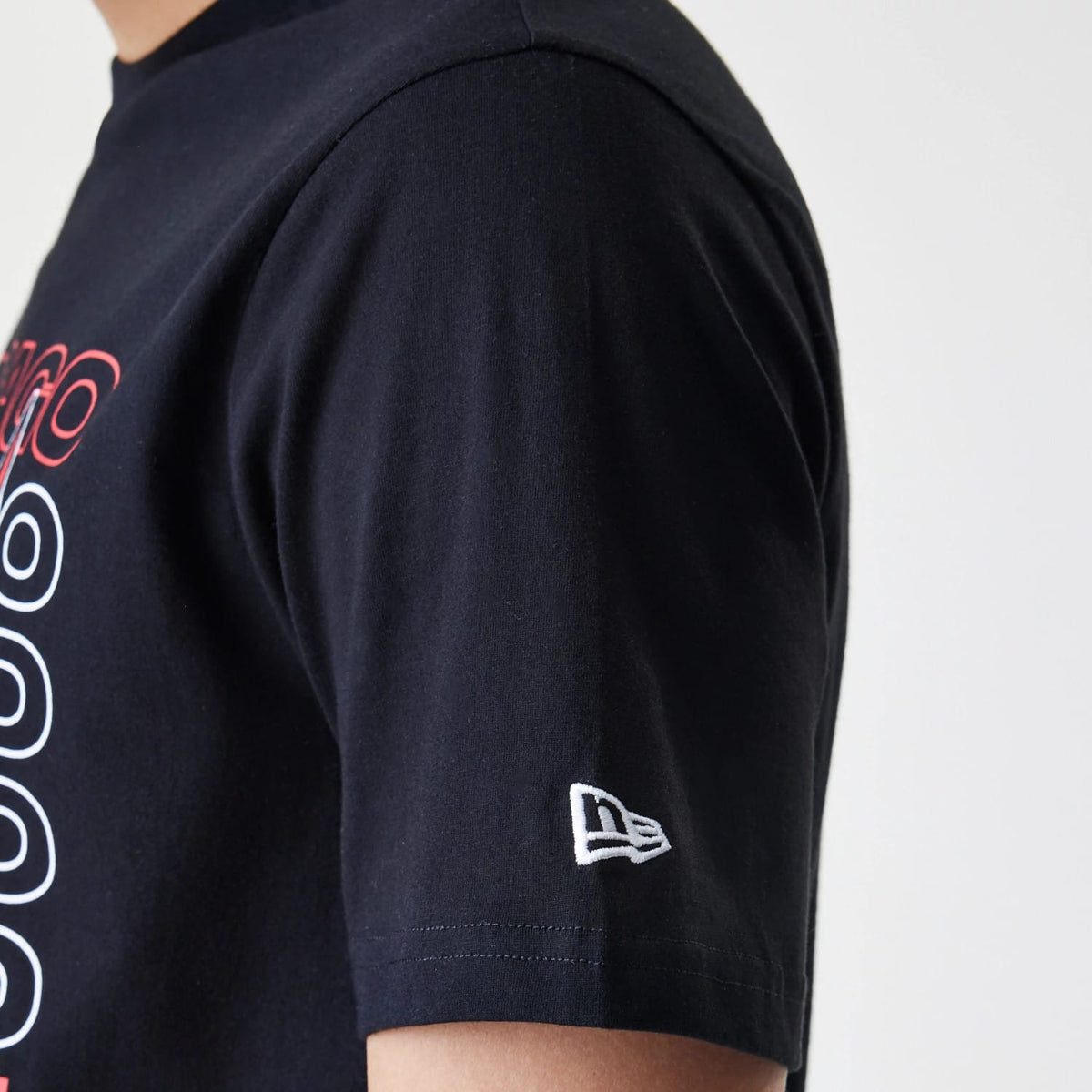 Chicago Bulls NBA Stack Wordmark Black T-Shirt-klyvox