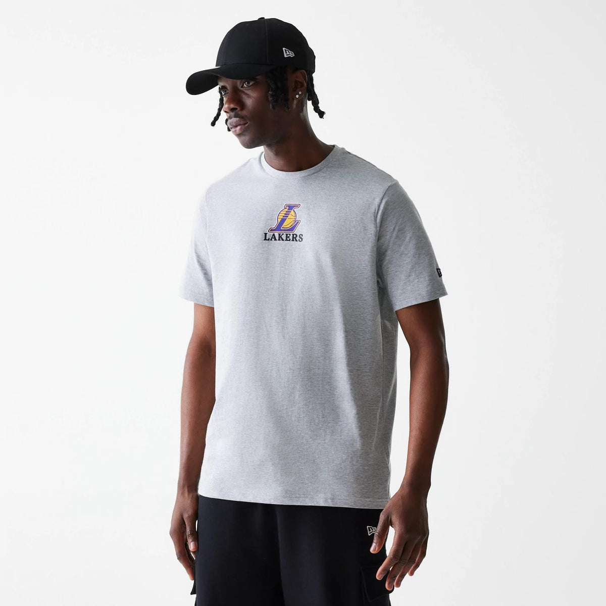 LA Lakers NBA Logo Grey T-Shirt-klyvox