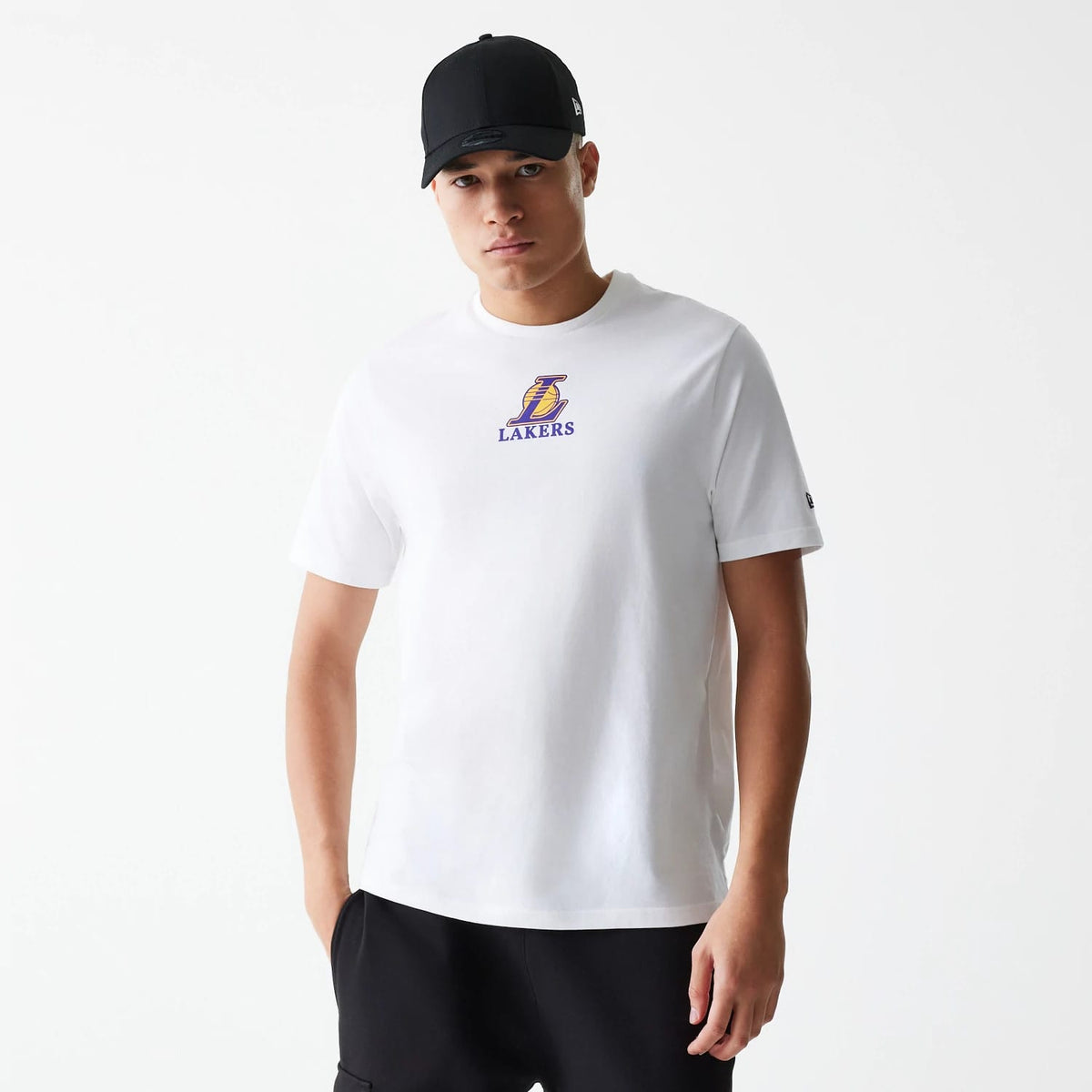 LA Lakers NBA Logo White T-Shirt-klyvox