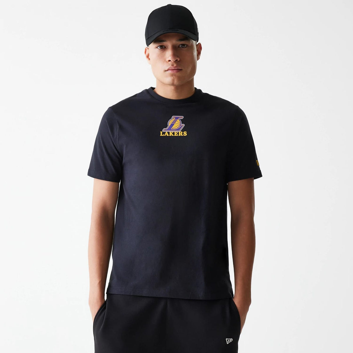 LA Lakers NBA Logo Black T-Shirt-klyvox