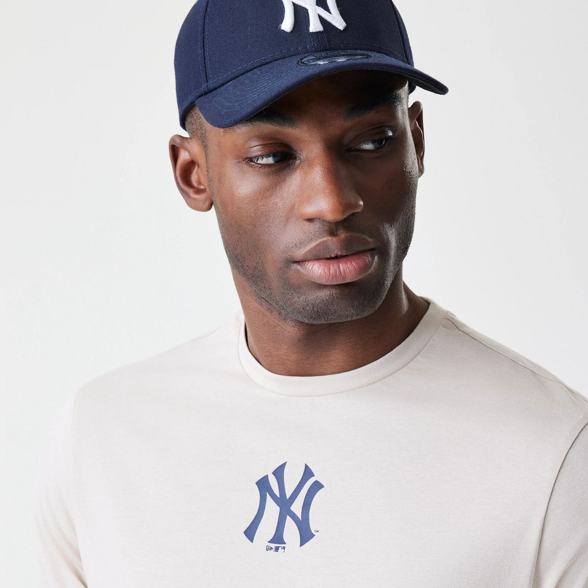 New York Yankees MLB Logo Cream T-Shirt-klyvox
