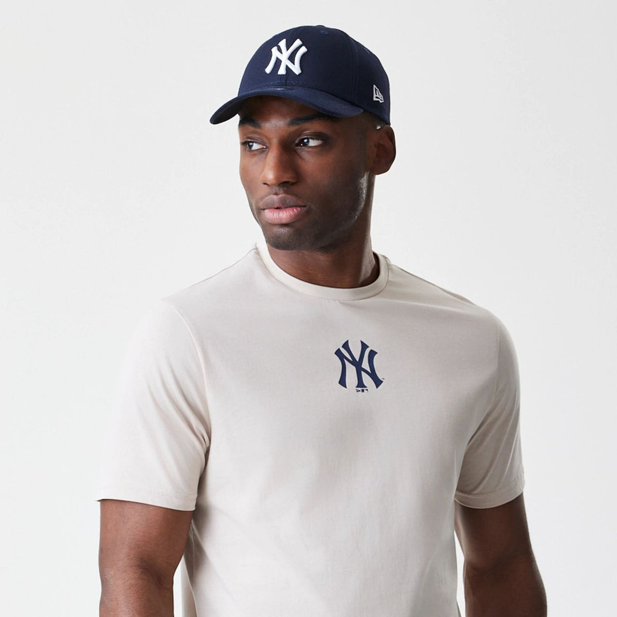 New York Yankees MLB Logo Cream T-Shirt-klyvox