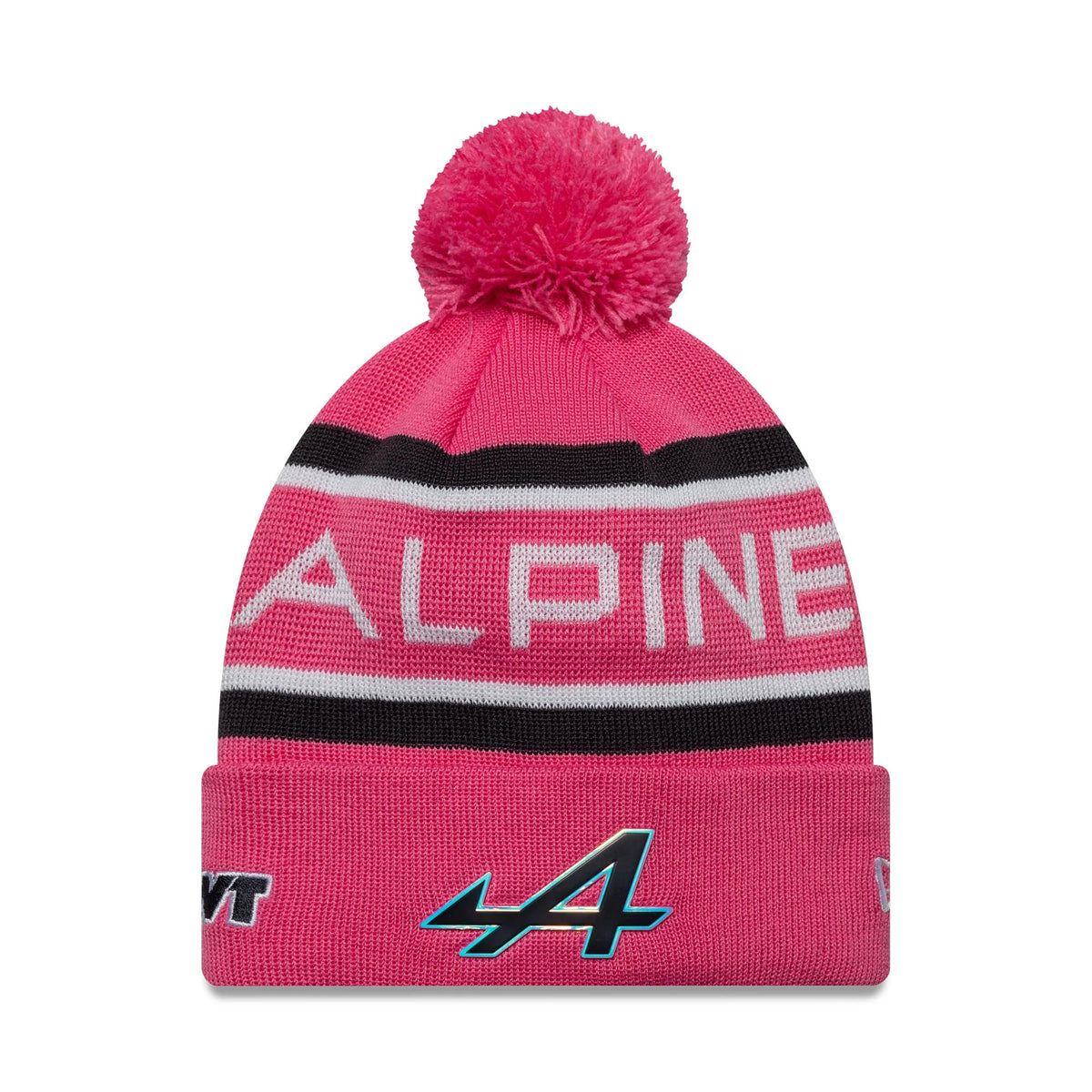 Alpine Racing Youth Replica Pierre Gasly Pink Cuff Knit Beanie Hat-klyvox