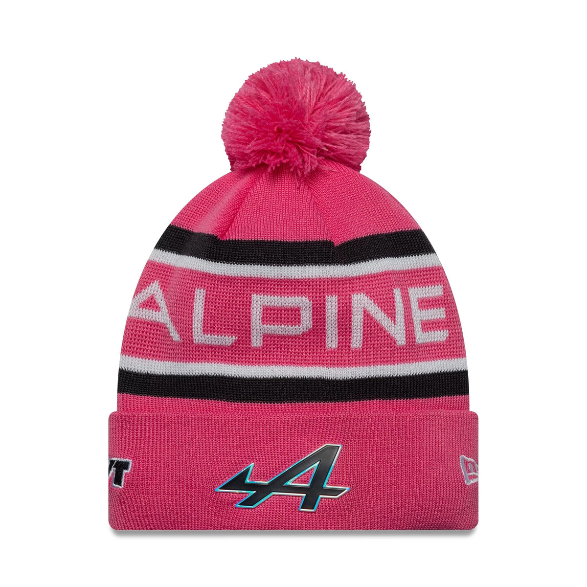 Alpine Racing Youth Replica Jack Doohan Pink Cuff Knit Beanie Hat-klyvox