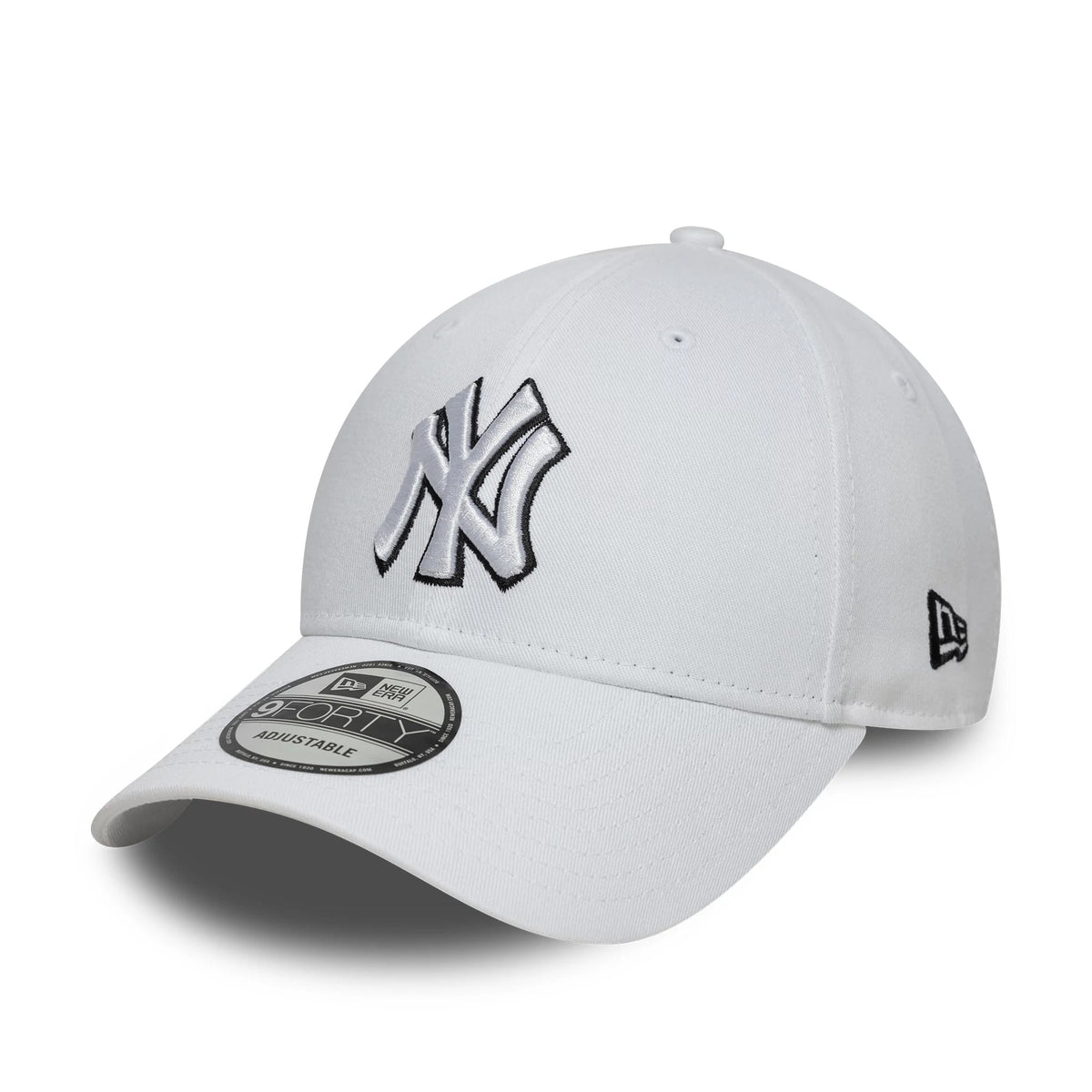 New York Yankees MLB Outline White 9FORTY Adjustable Cap-klyvox