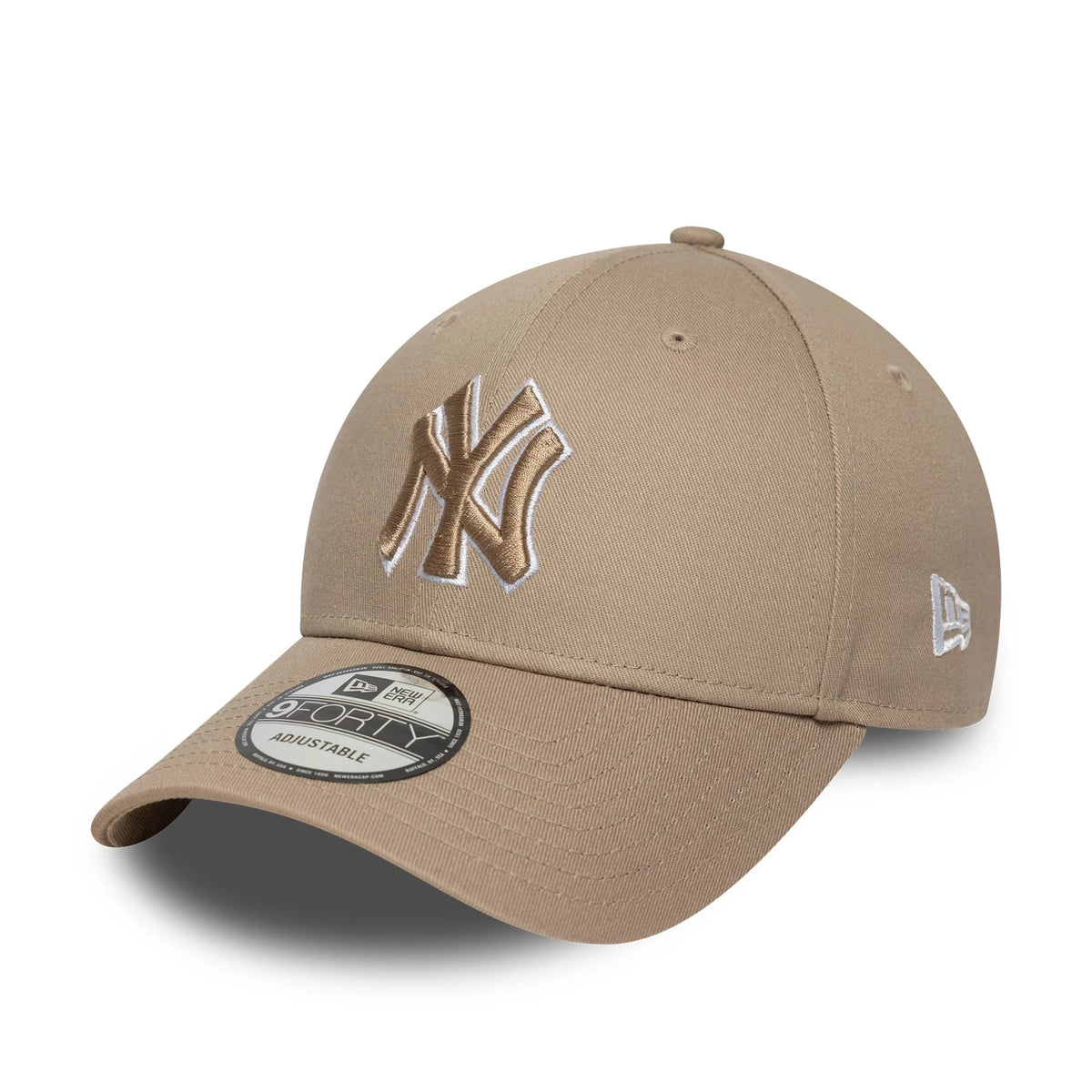 New York Yankees MLB Outline Pastel Brown 9FORTY Adjustable Cap-klyvox