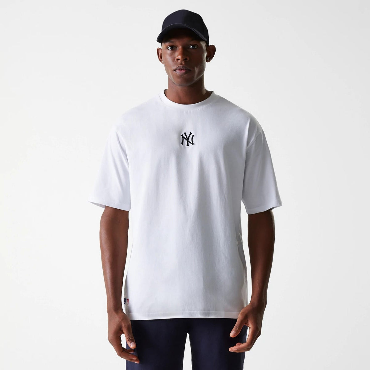 New York Yankees MLB League Essential White Oversized T-Shirt-klyvox