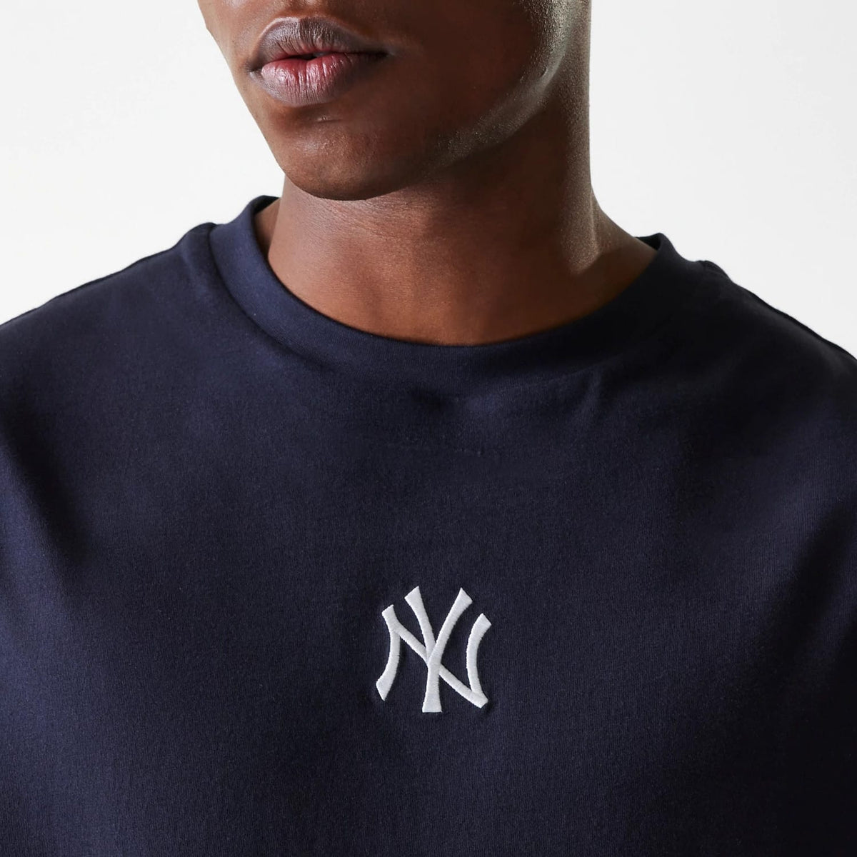 New York Yankees MLB League Essential Navy Oversized T-Shirt-klyvox