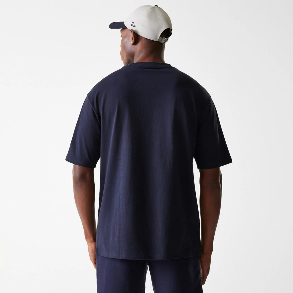 New York Yankees MLB League Essential Navy Oversized T-Shirt-klyvox