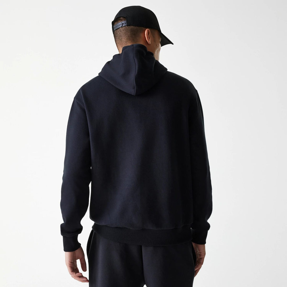 New York Yankees MLB League Essential Midi French Terry Black Oversized Pullover Hoodie-klyvox