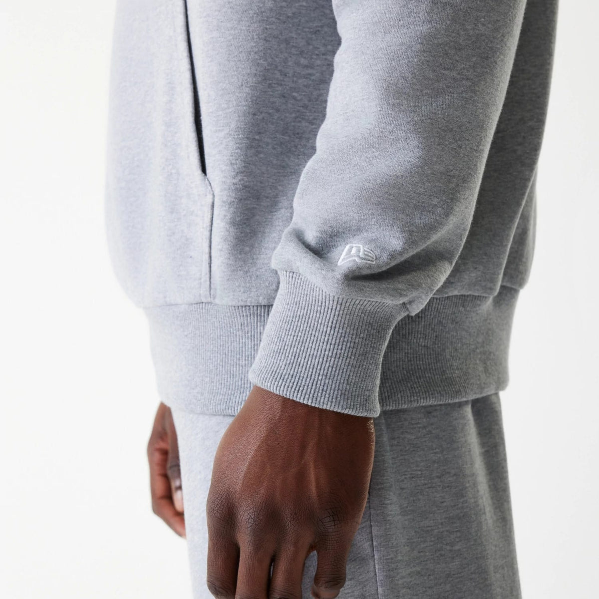 New York Yankees MLB League Essential Midi French Terry Grey Oversized Pullover Hoodie-klyvox