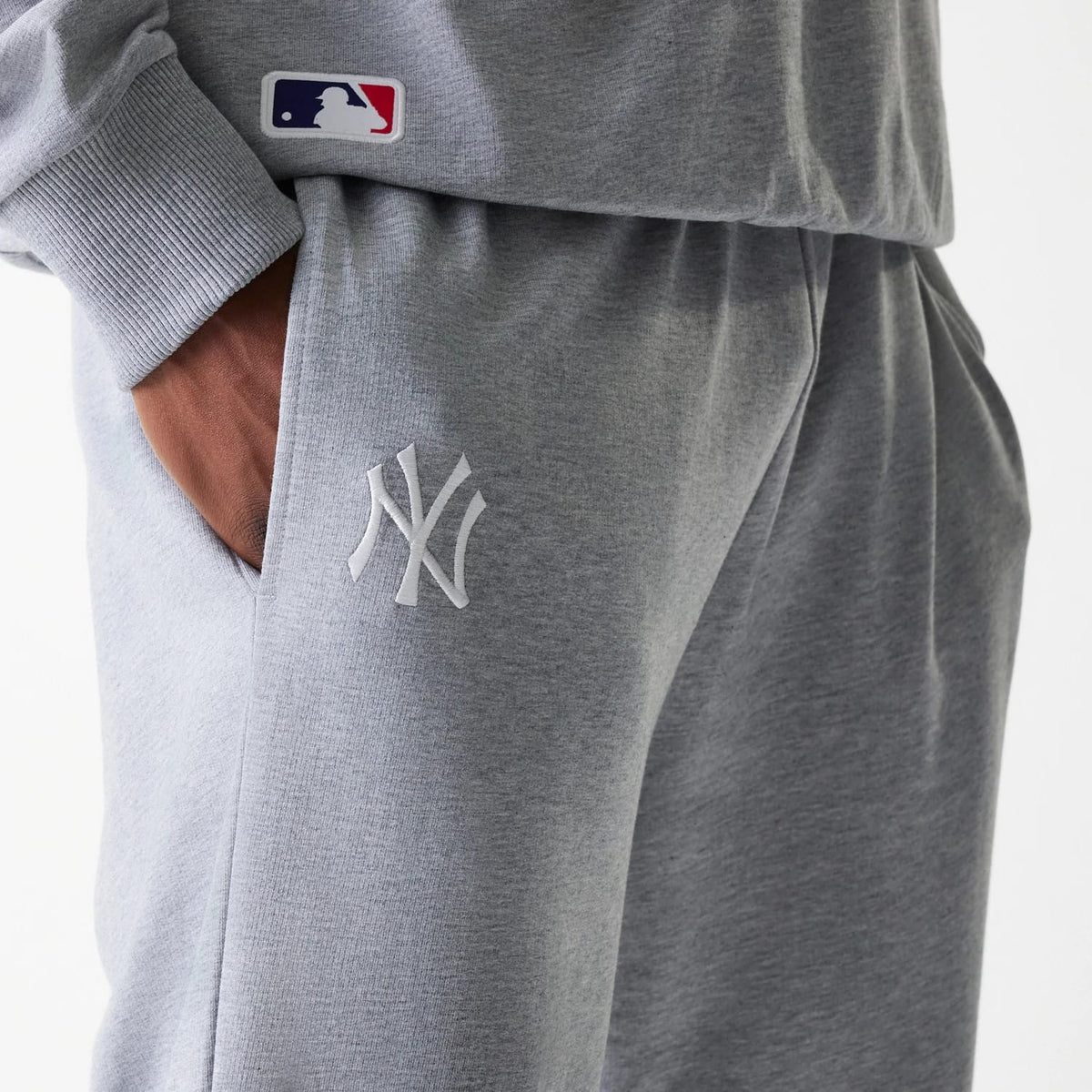New York Yankees MLB League Essential Midi French Terry Grey Joggers-klyvox