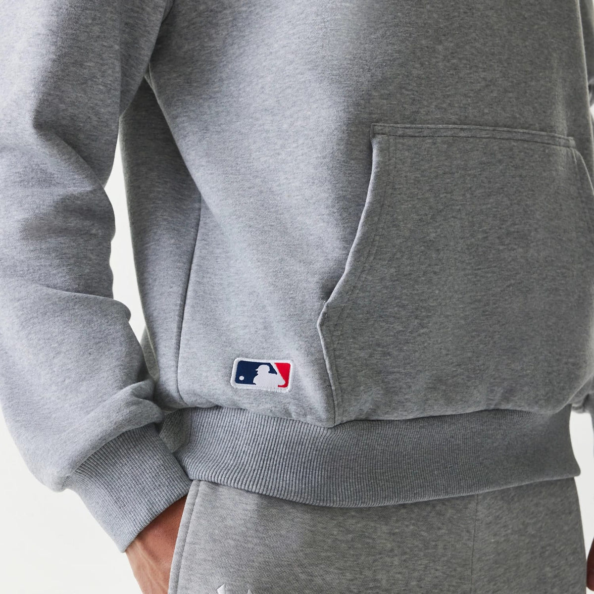 New York Yankees MLB League Essential Grey Oversized Pullover Hoodie-klyvox