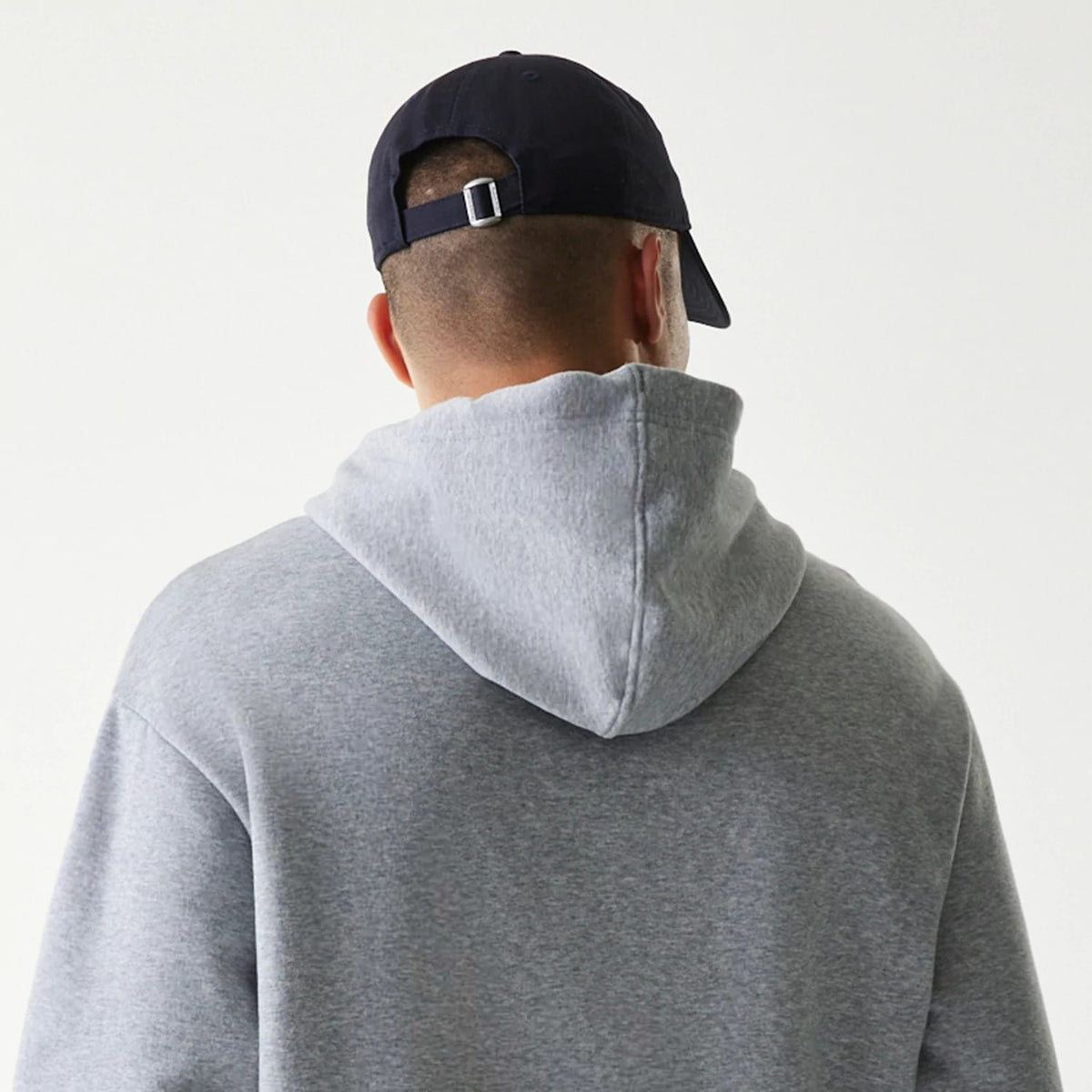 New York Yankees MLB League Essential Grey Oversized Pullover Hoodie-klyvox