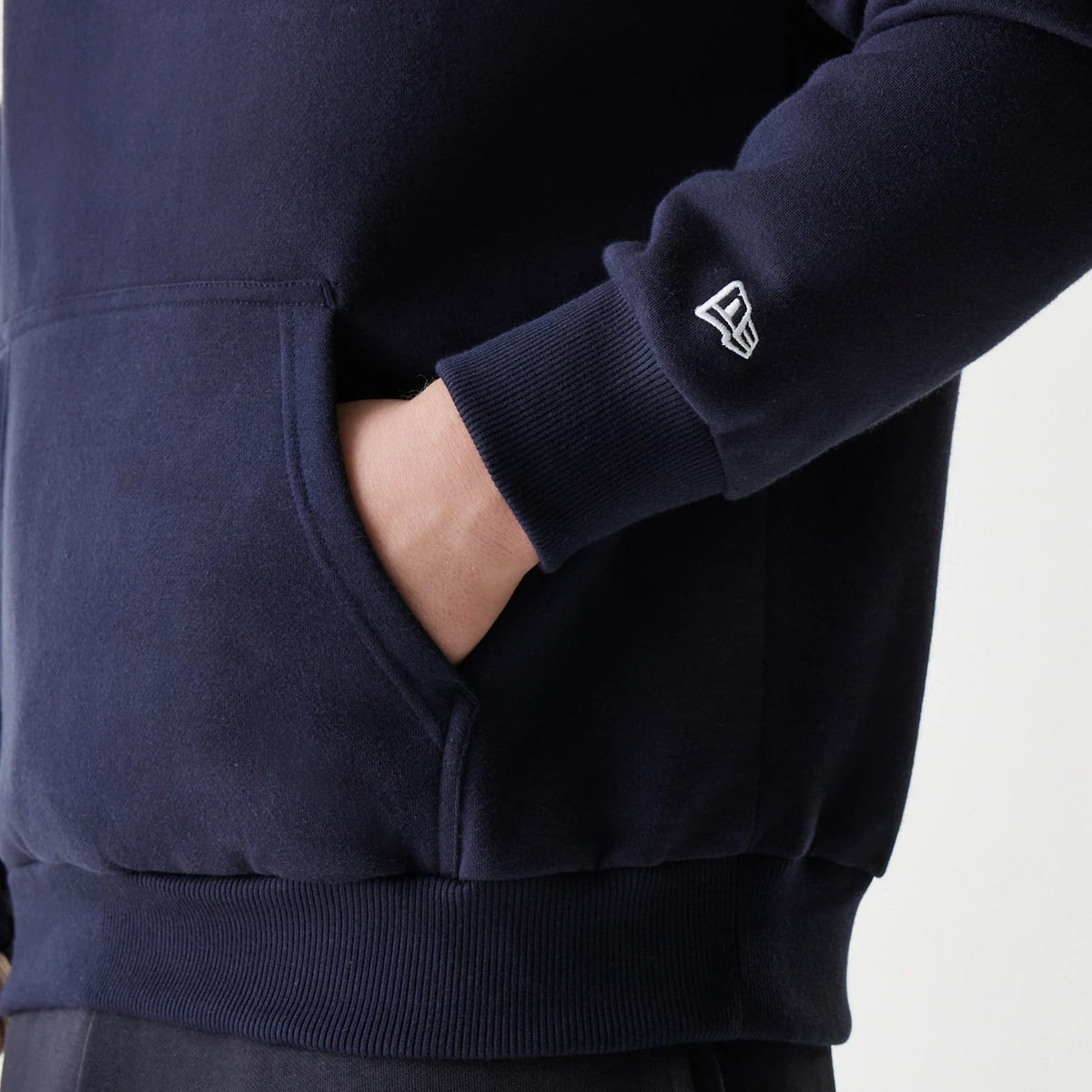 New York Yankees MLB League Essential Navy Oversized Pullover Hoodie-klyvox