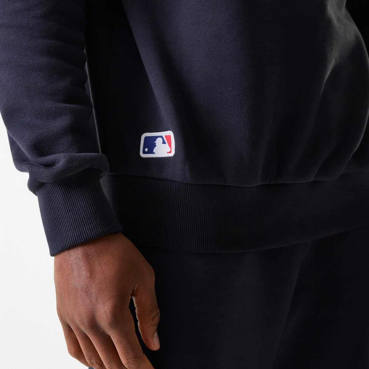 New York Yankees MLB League Essential Midi Navy Oversized Crew Neck Sweater-klyvox