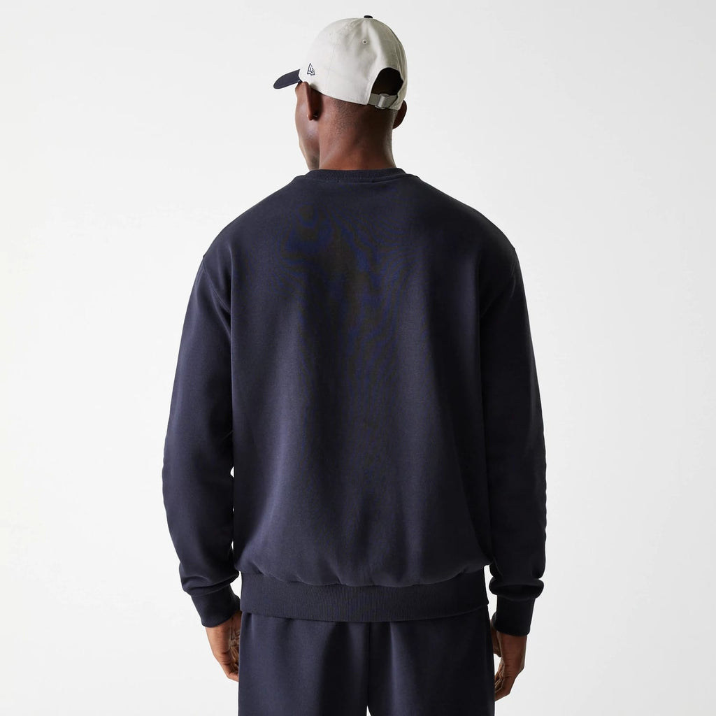New York Yankees MLB League Essential Midi Navy Oversized Crew Neck Sweater-klyvox
