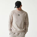 New York Yankees MLB League Essential Midi Cream Oversized Crew Neck Sweater-klyvox