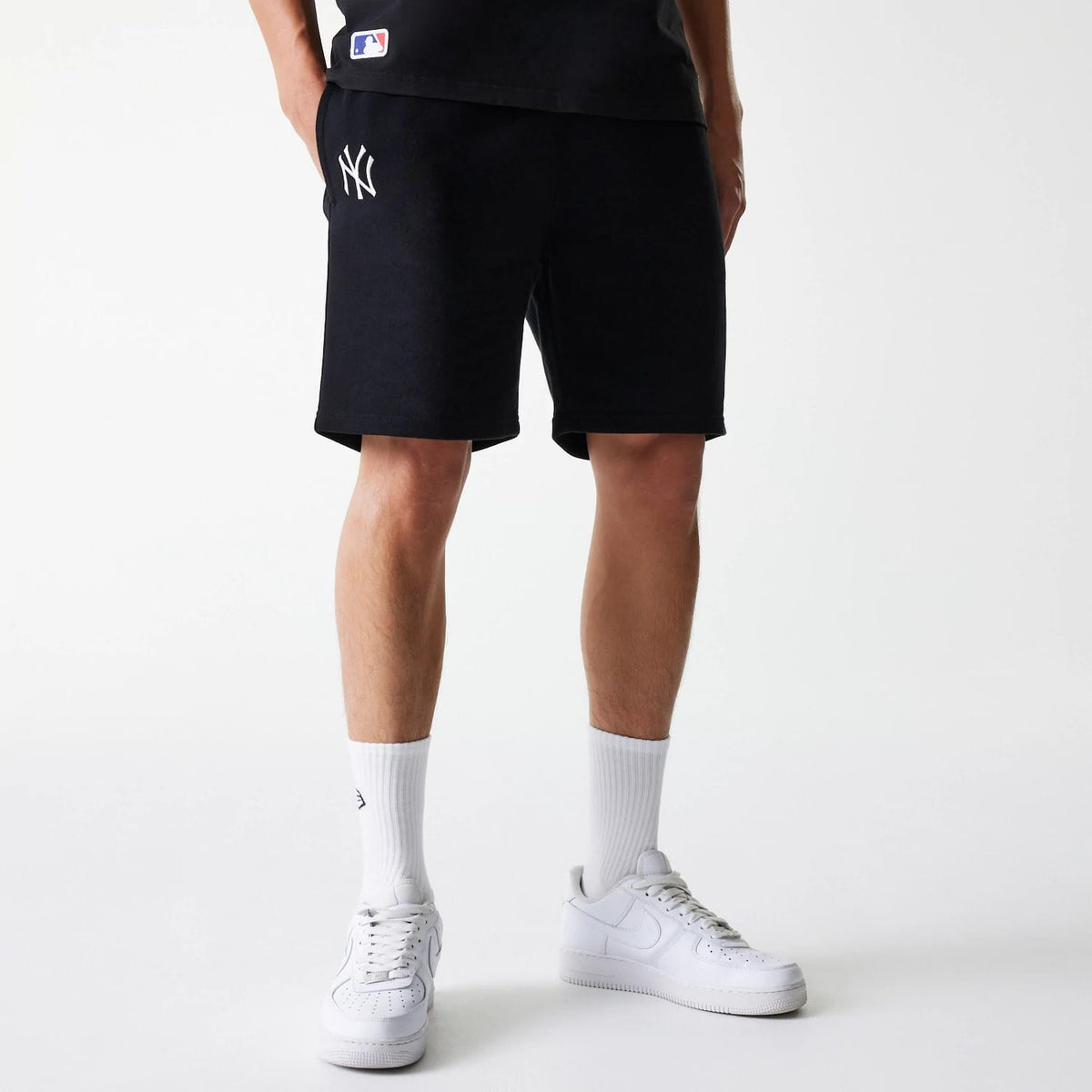 New York Yankees MLB League Essential Midi Black Shorts-klyvox