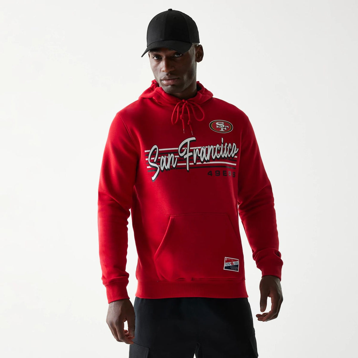 San Francisco 49ers NFL Throwback Red Pullover Hoodie-klyvox