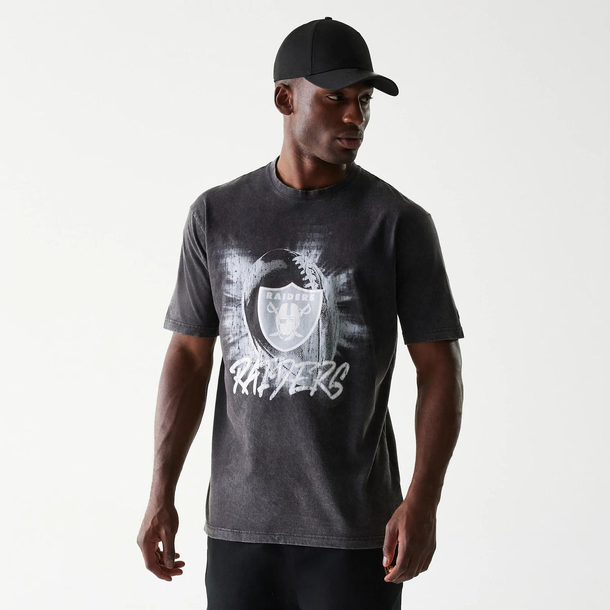Las Vegas Raiders NFL Sport Night Black T-Shirt-klyvox