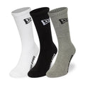 New Era Flag Multi Monochrome 3 Pack Crew Socks-klyvox