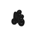 New Era Script Heritage Connect Black Pin Badge-klyvox