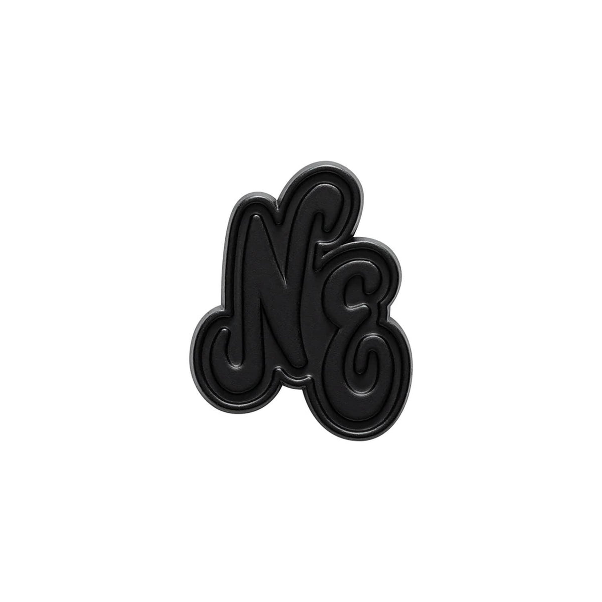 New Era Script Heritage Connect Black Pin Badge-klyvox