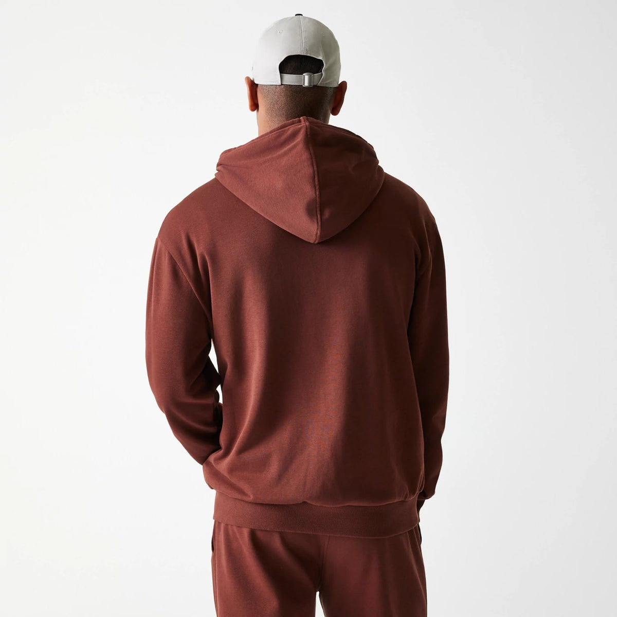 New York Yankees MLB Midi League Essential Brown Oversized Full Zip Hoodie-klyvox