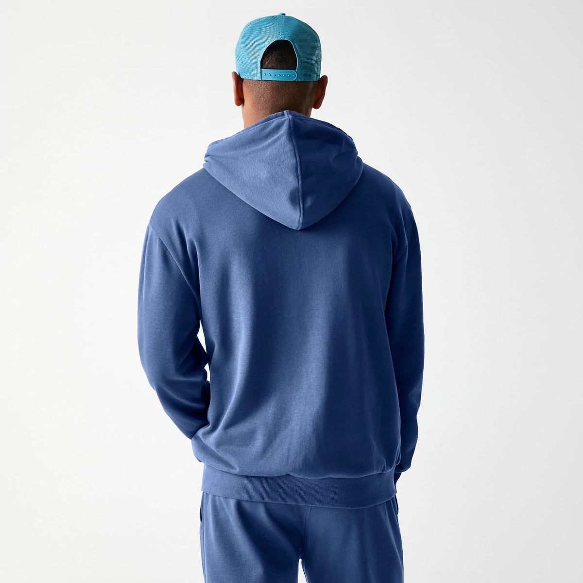 LA Dodgers MLB Midi League Essential Dark Blue Oversized Full Zip Hoodie-klyvox