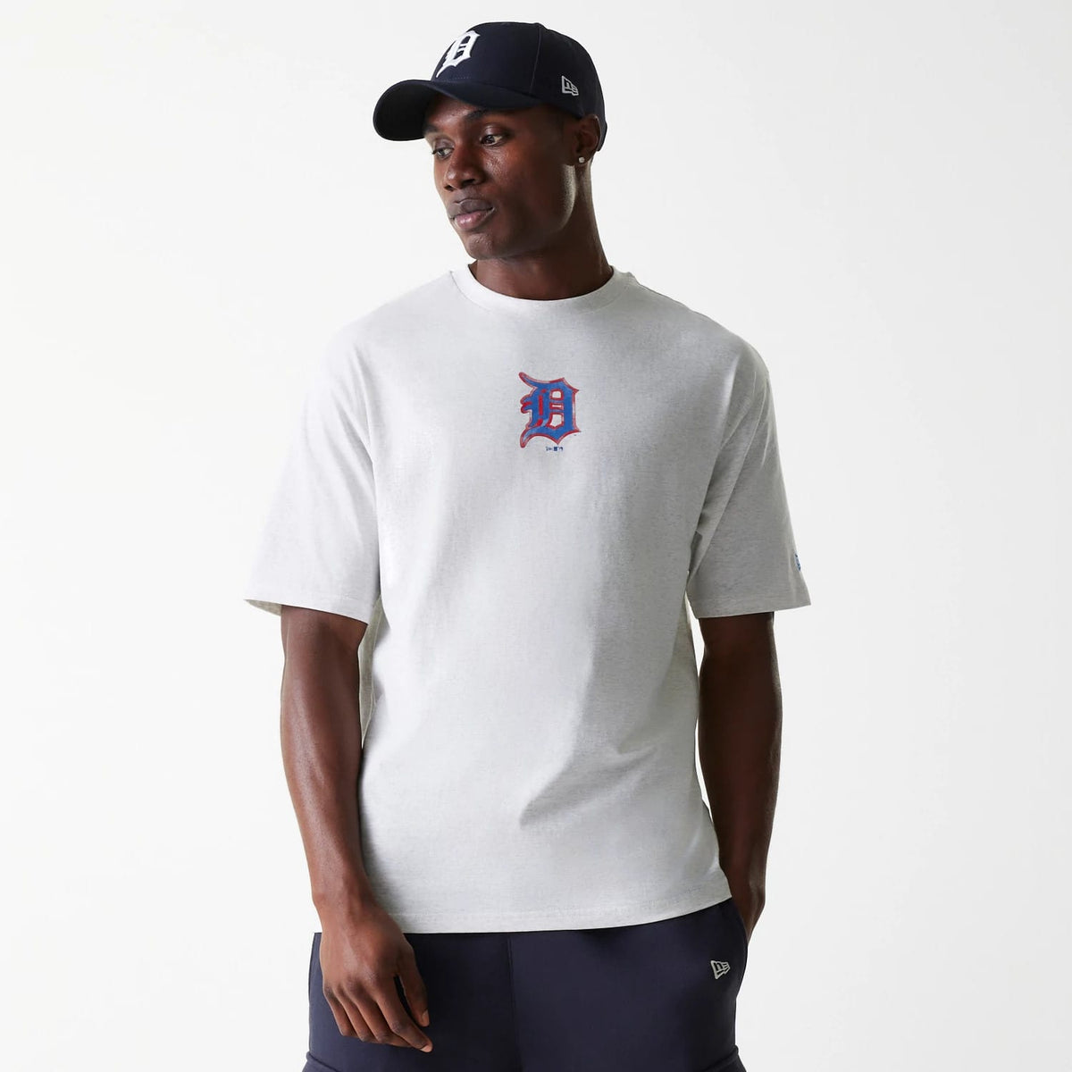 Detroit Tigers MLB World Series Pastel Grey Oversized T-Shirt-klyvox