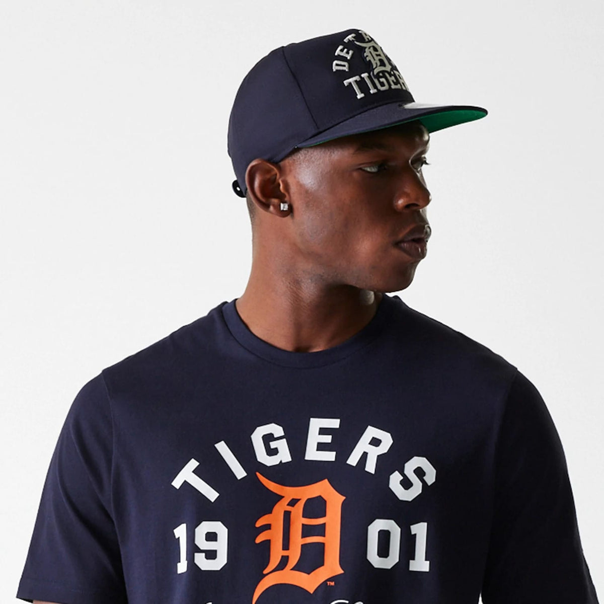 Detroit Tigers MLB Wordmark Navy T-Shirt-klyvox