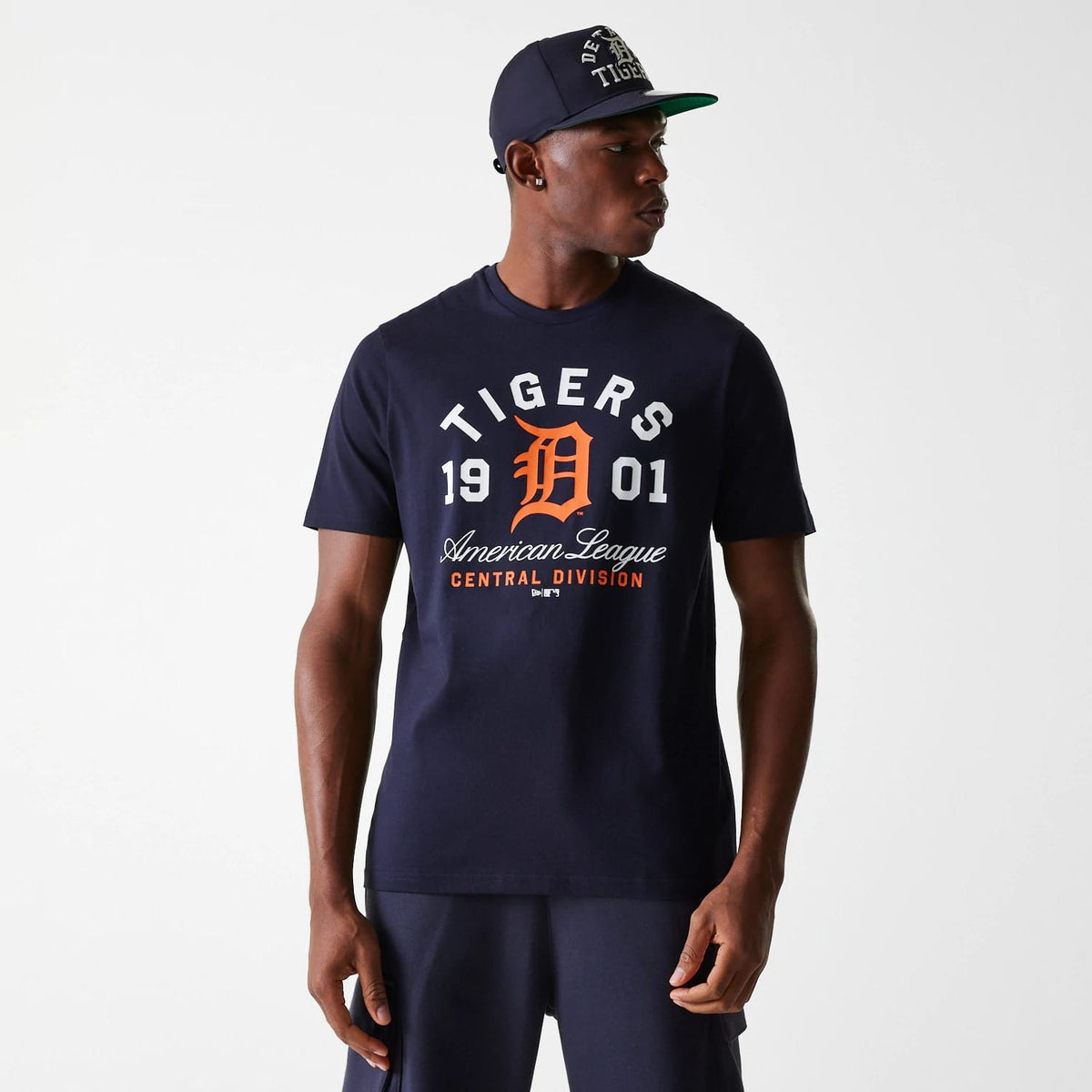 Detroit Tigers MLB Wordmark Navy T-Shirt-klyvox