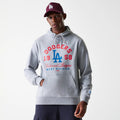LA Dodgers MLB Wordmark Grey Pullover Hoodie-klyvox
