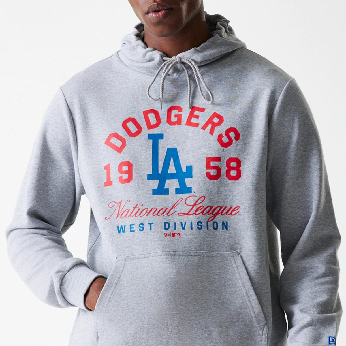 LA Dodgers MLB Wordmark Grey Pullover Hoodie-klyvox