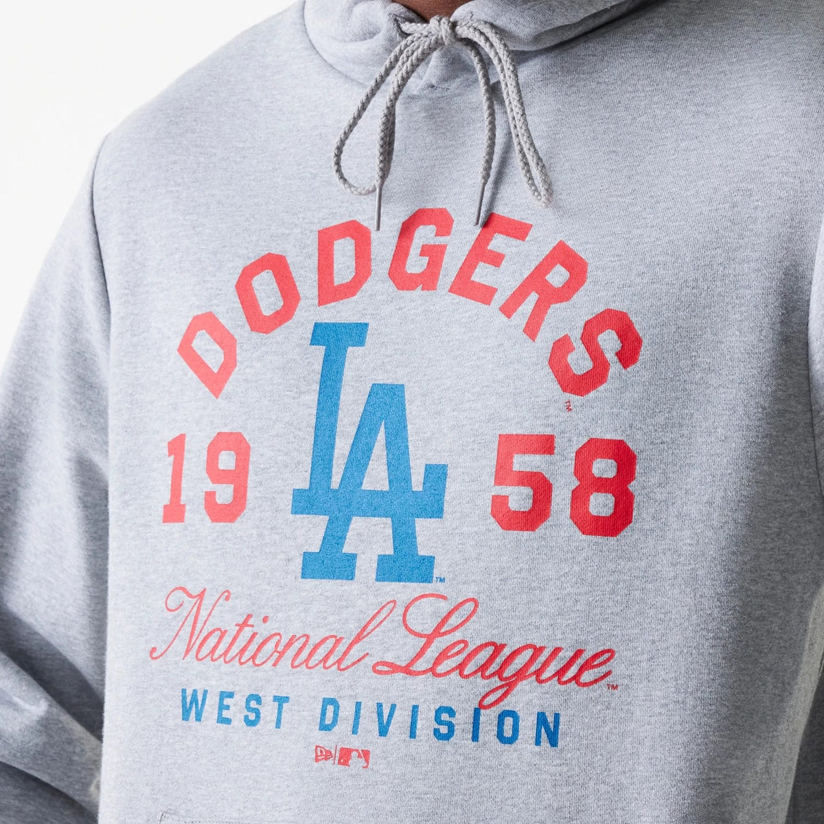 LA Dodgers MLB Wordmark Grey Pullover Hoodie-klyvox