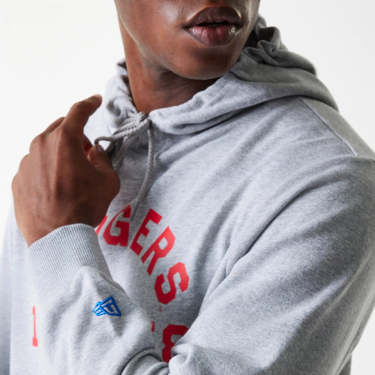 LA Dodgers MLB Wordmark Grey Pullover Hoodie-klyvox