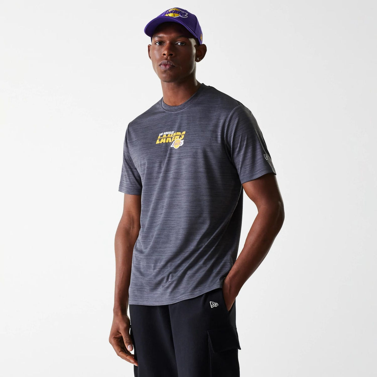 LA Lakers NBA Essentials Black T-Shirt-klyvox