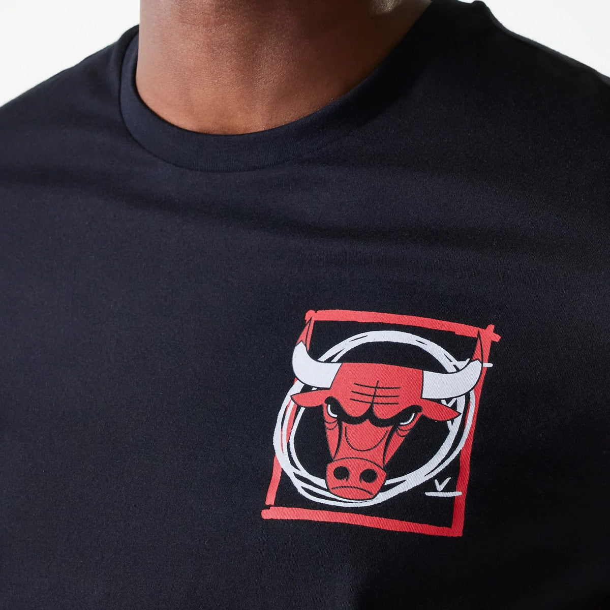 Chicago Bulls NBA Photographic Print Black T-Shirt-klyvox