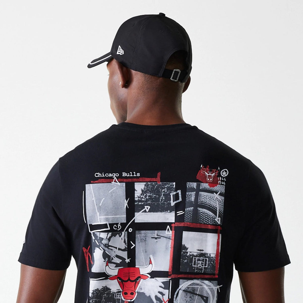 Chicago Bulls NBA Photographic Print Black T-Shirt-klyvox